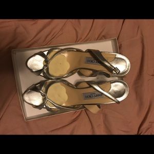 💯 Authentic Vintage Jimmy Choo Silver Slingback