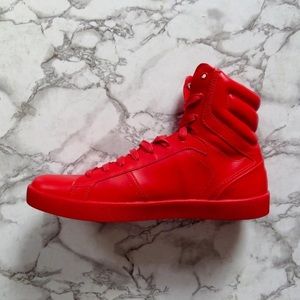 Zara Man Red Hi-Top Sneakers