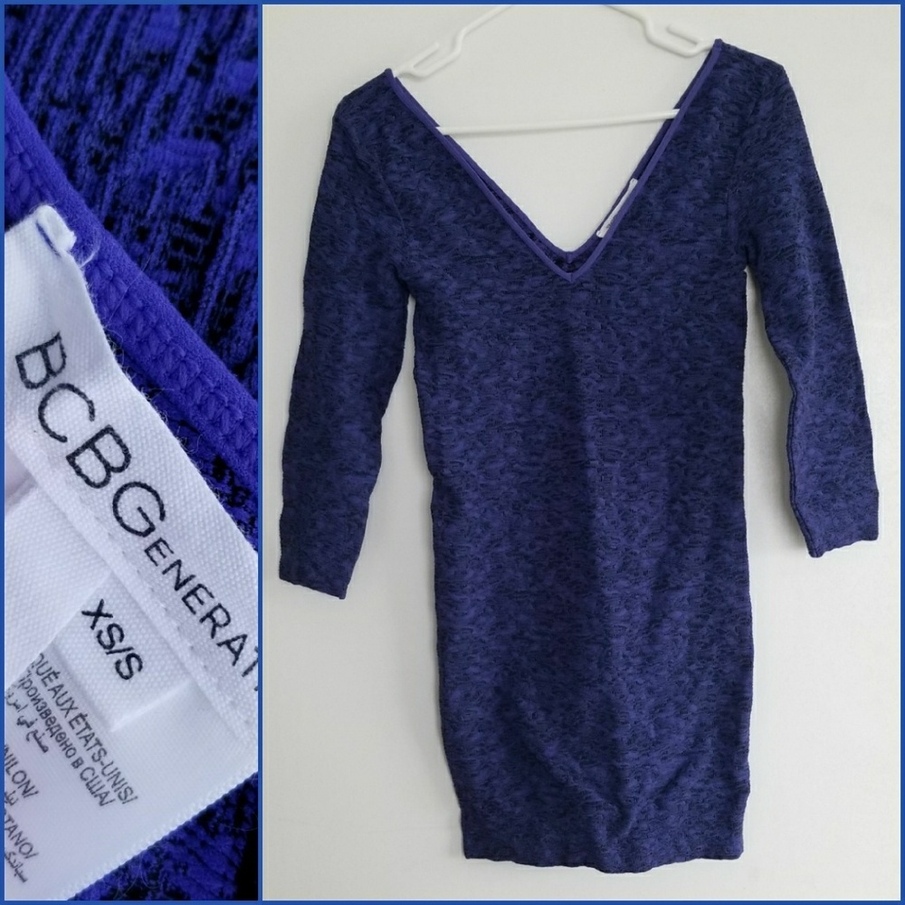 Blue BCBGeneration mini dress, great for NYE