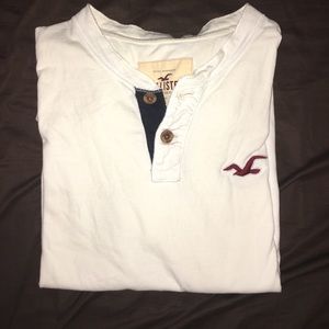 Men's Hollister White Shirt, Size Large