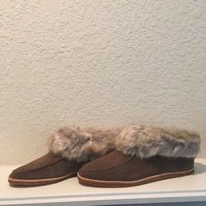 Fur booties by Slendid