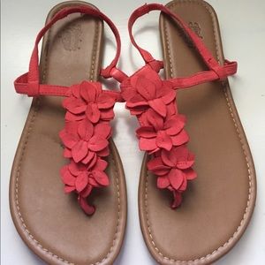 Salmon sandals size 8!