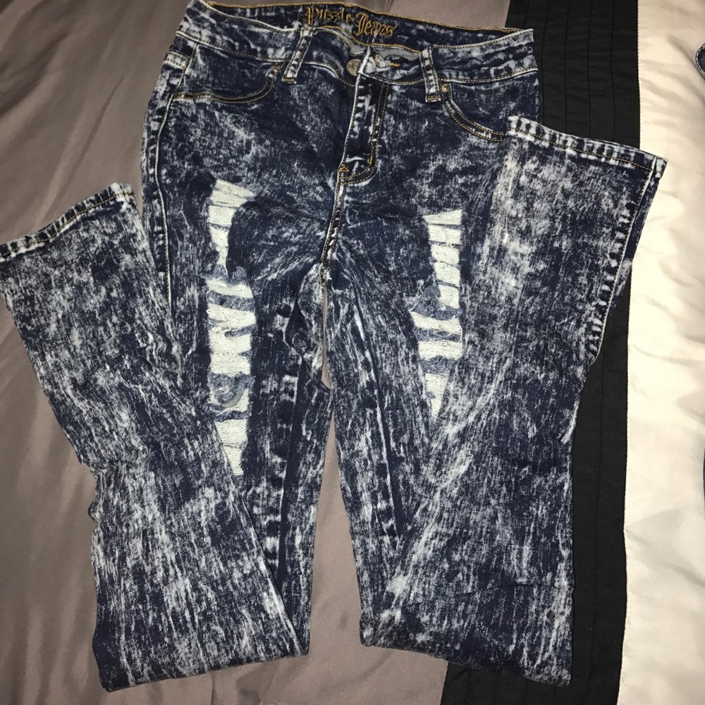 Highwaisted ripped skinny jeans