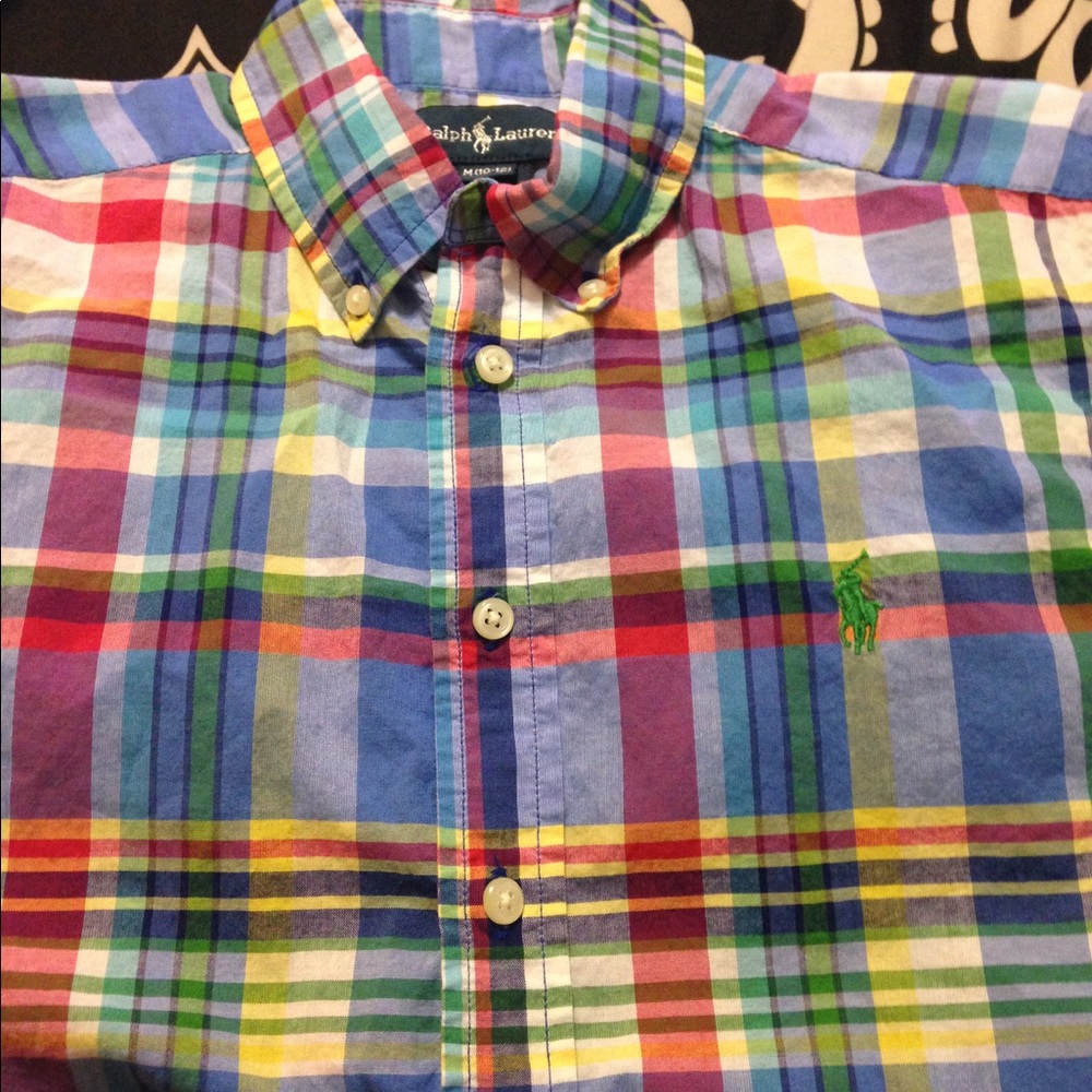 Boys Polo Ralph Lauren Button Down Short Sleeve