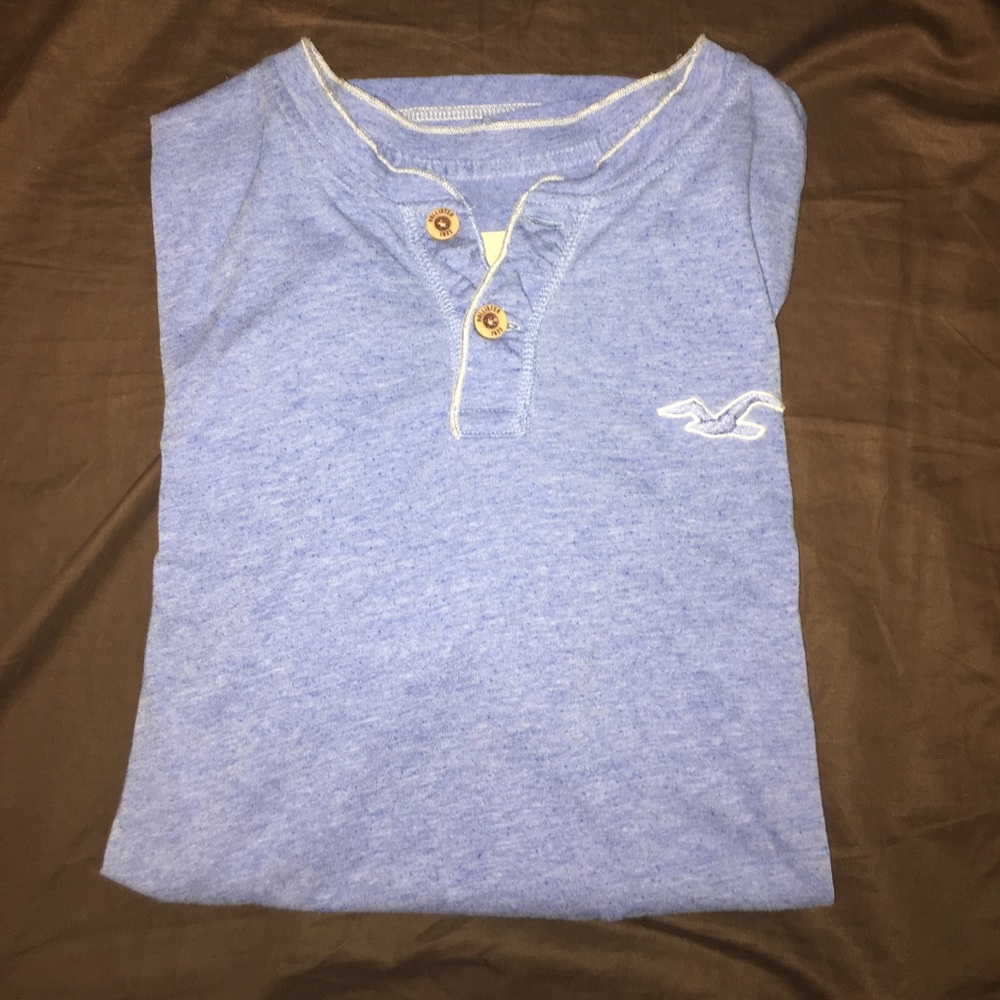 Men's Hollister Light Blue Shirt, Size Large