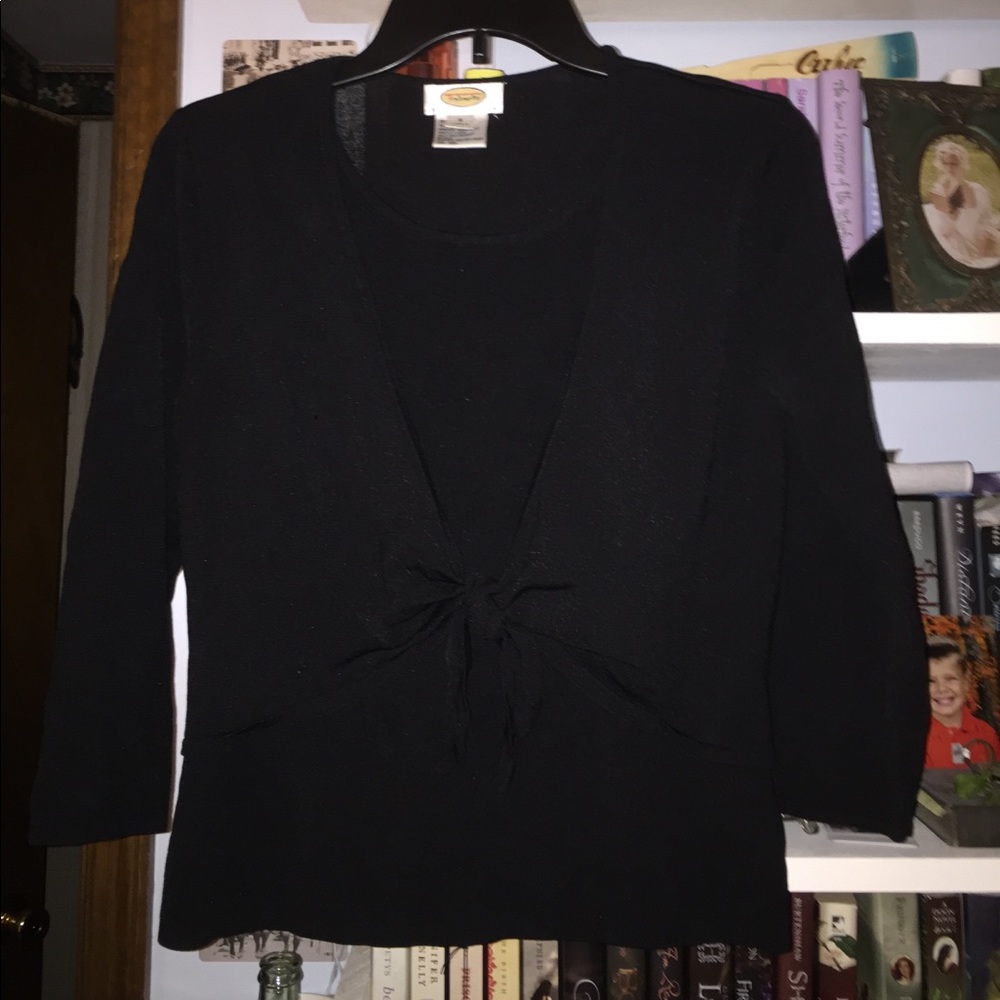 Black Woman's Petite Shirt with Tie.