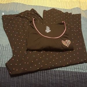 Black/Multi Polka Dot Pajamas - size 3X
