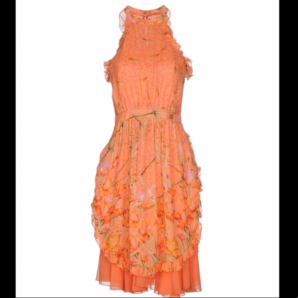 Roberto Cavalli CLASS Orange Knee-Length Dress NEW