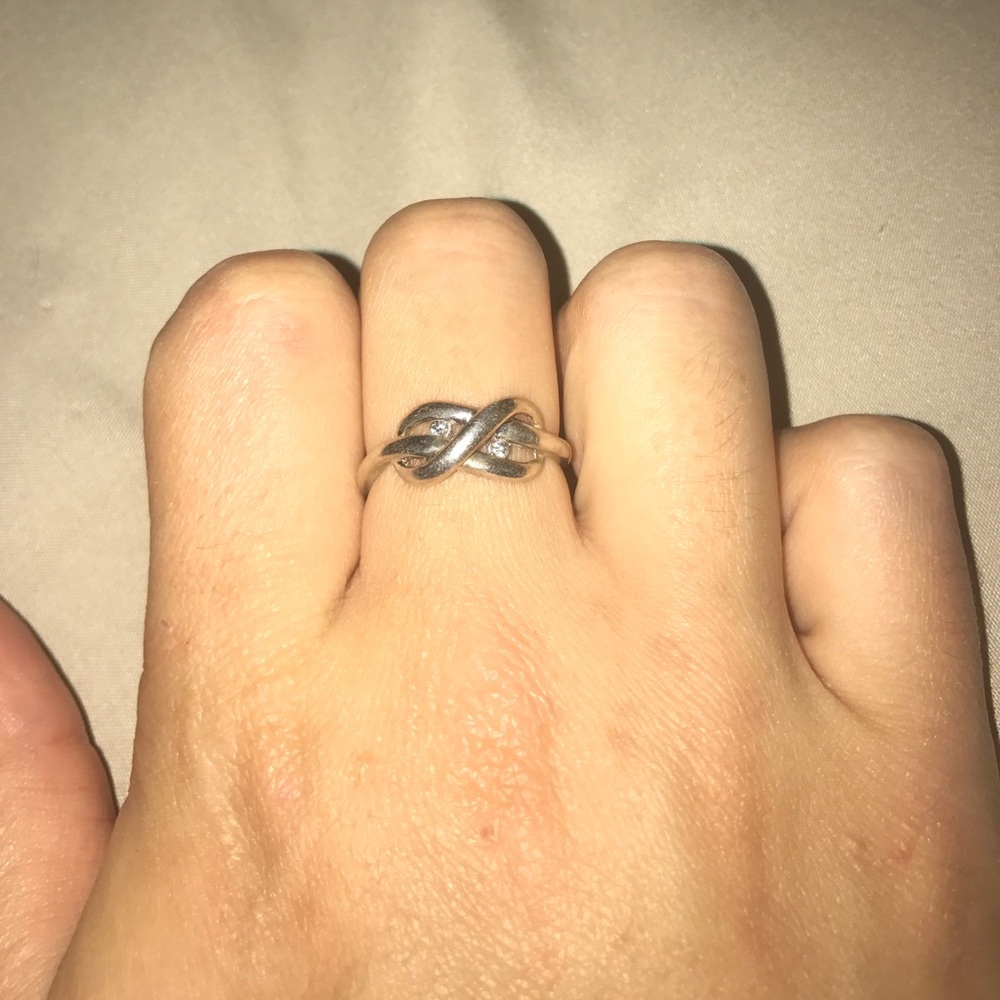 Zales Infinity ring-size 7.5-8- 9.25 silver