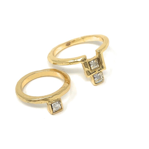 The2Bandits Gold Taos Ring Set. - Picture 2 of 3