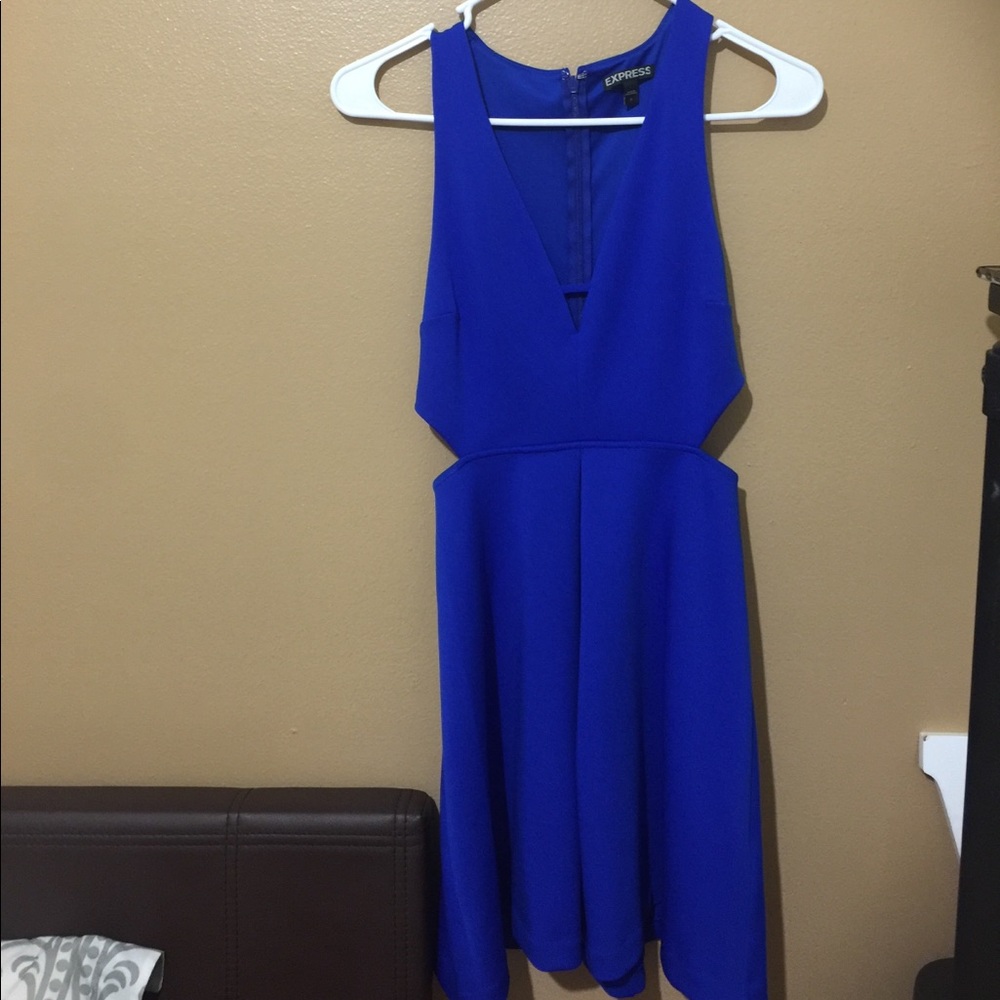 Blue skater dress