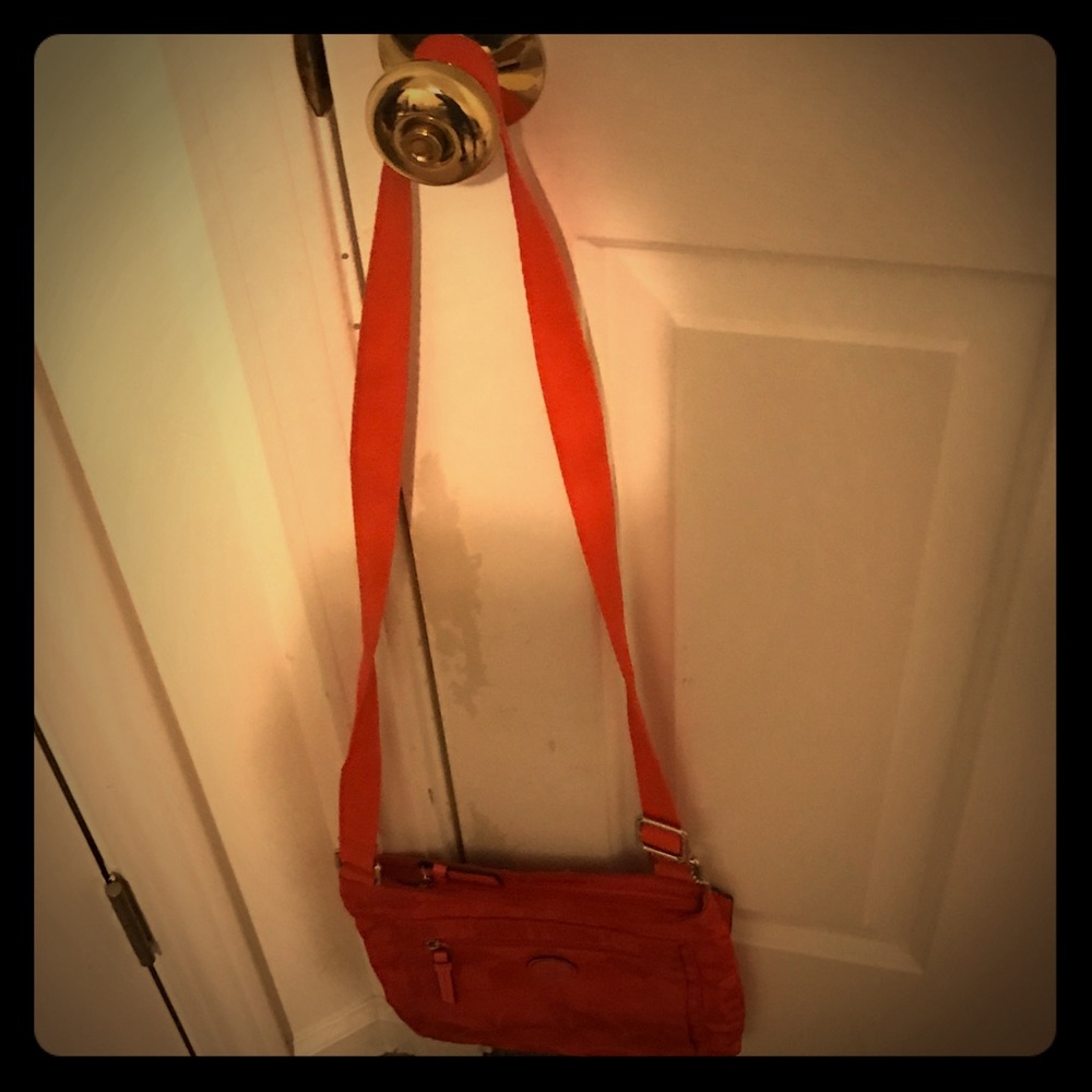 #Classic #Coach cross body bag! #Tangerine orange