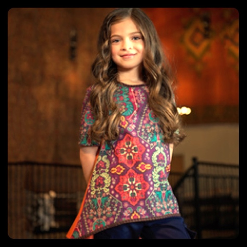 Persnickety "Plum Crazy" tunic size 7 EUC