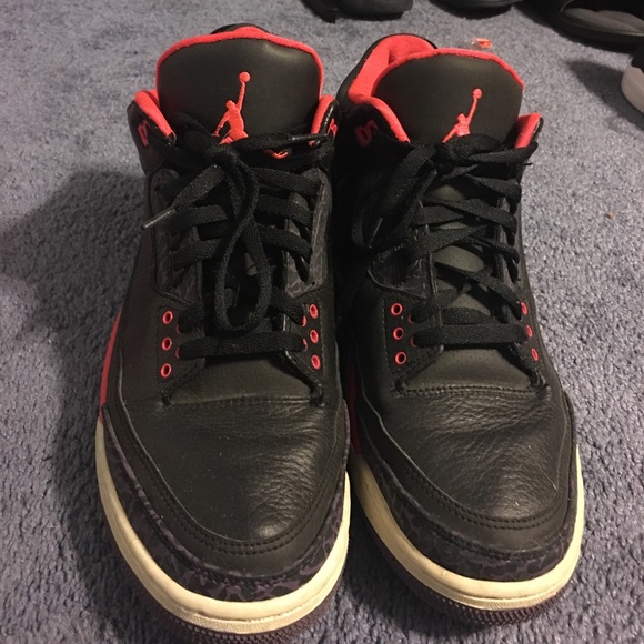 Jordan 3 Crimson Red Size 10 - Picture 1 of 6