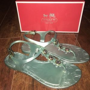 Coach Sea-foam jelly sandals