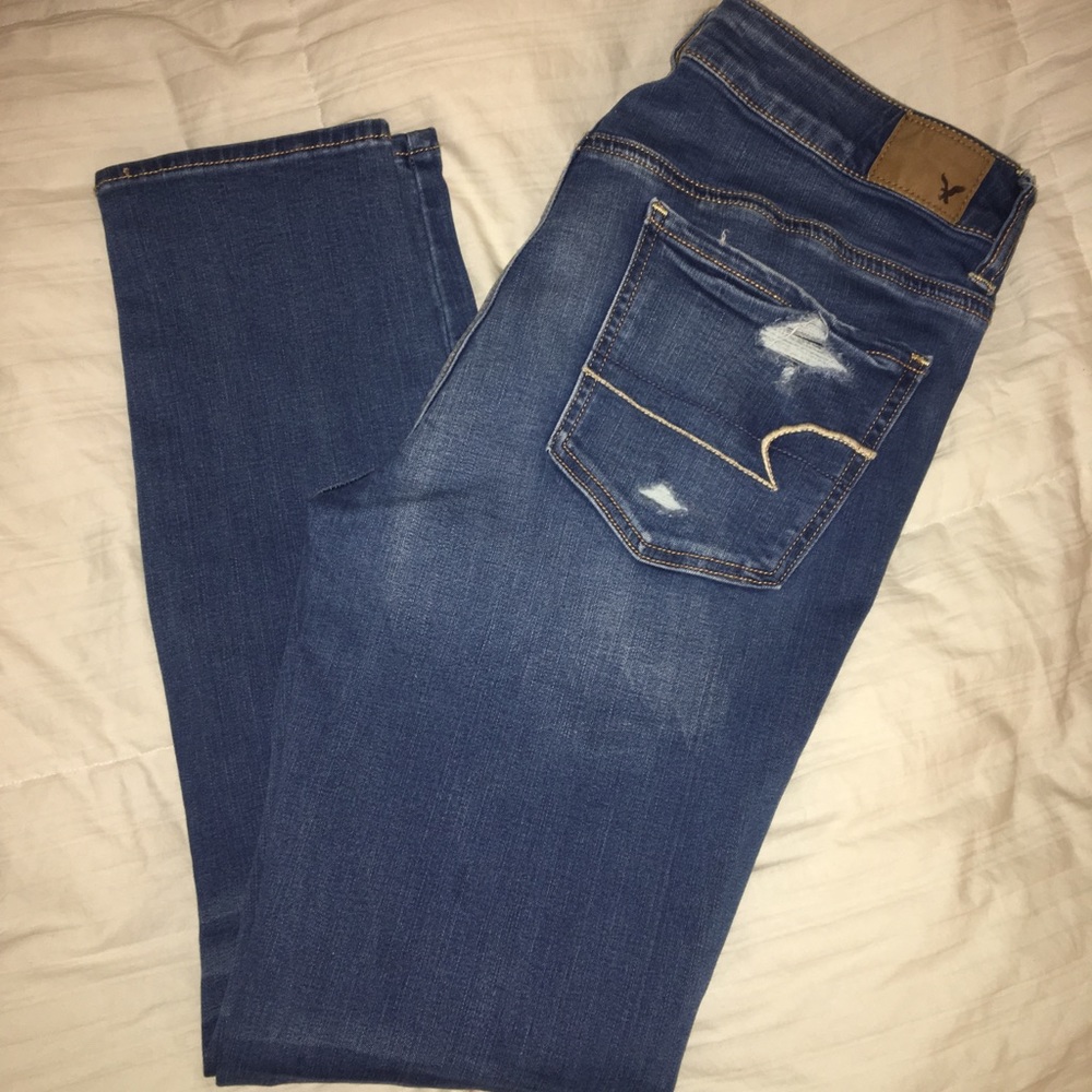 Ripped American eagle jeggings