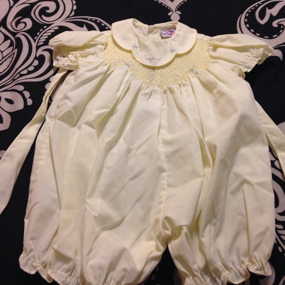 Beautiful Yellow Smocked Bubble