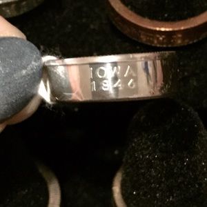 90% silver 2004 Iowa Quarter Coin Ring