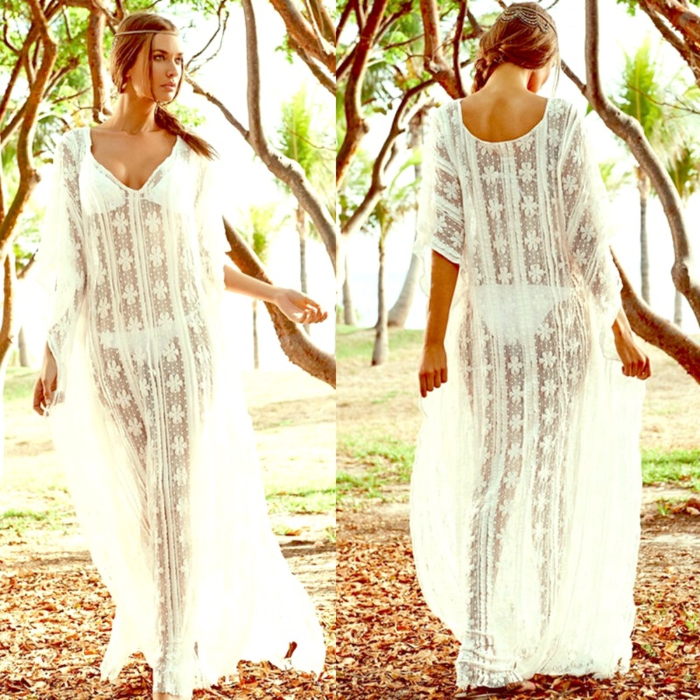 Dreamy lace beach cover up