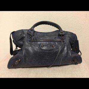 Balenciaga navy Classic City bag