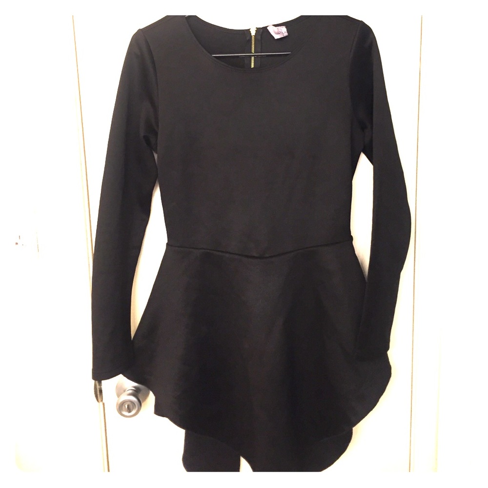 Black Long Sleeve Romper