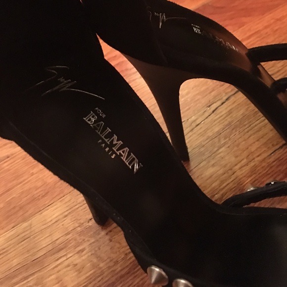Giuseppe x Balmain Paris spiked black heel - Picture 5 of 8