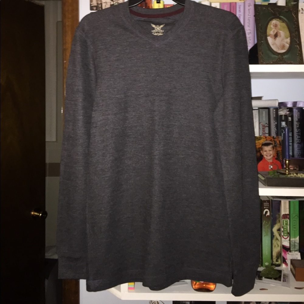 Grey V Neck Sweater