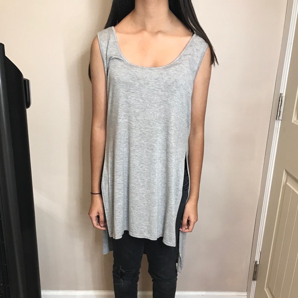 Light Grey Tunic Hi-Low