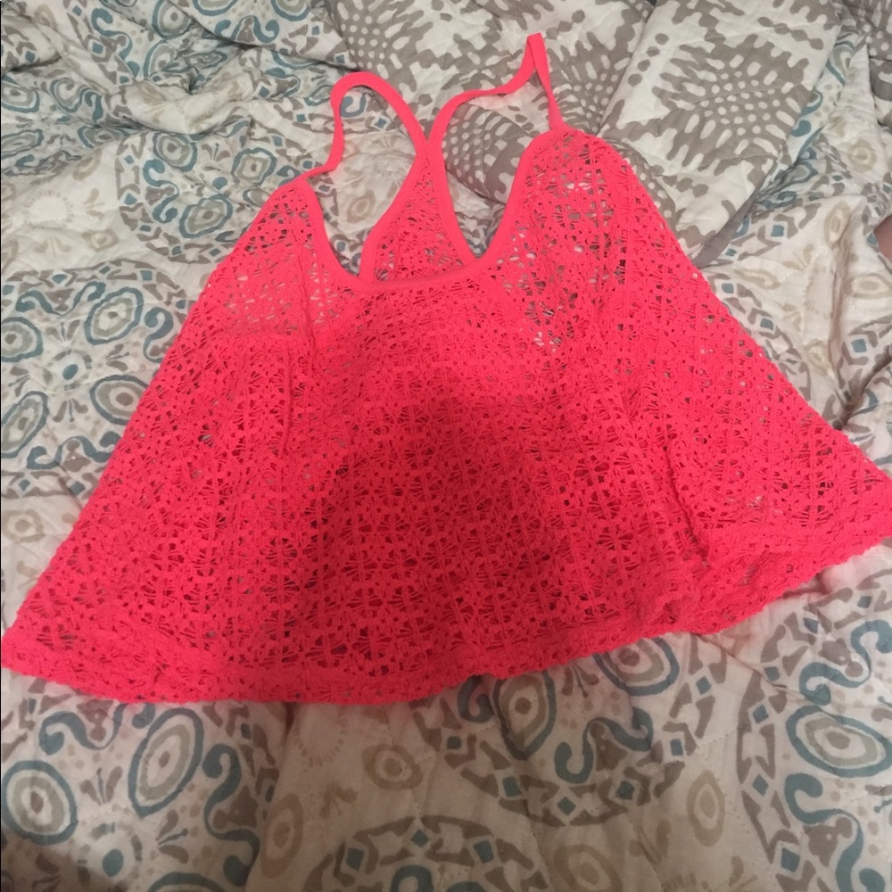 Pink swim cover up