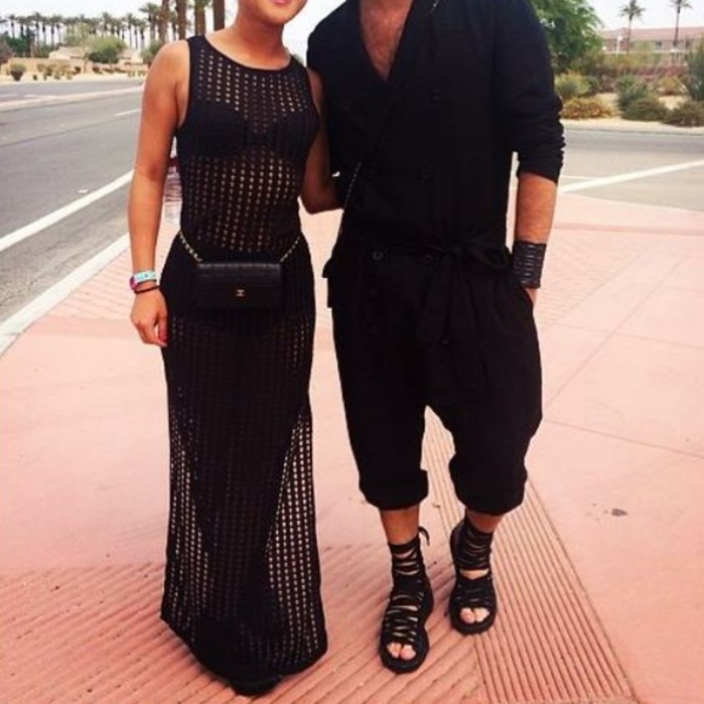 Black Double Slit Maxi