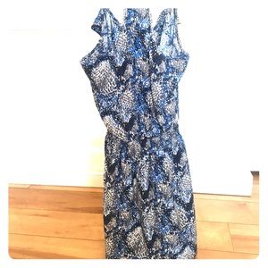 Blue Patterned Summer Dress