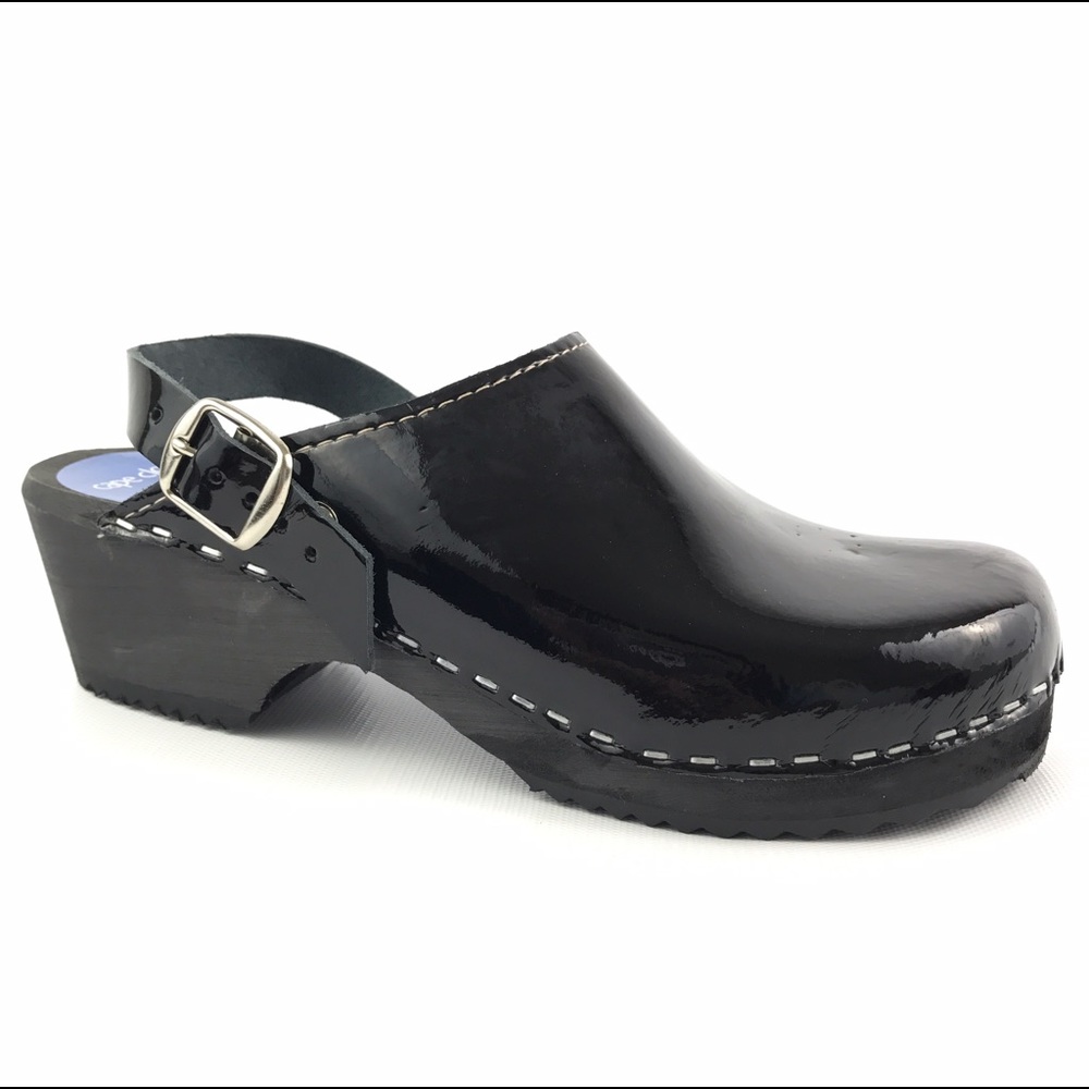 Cape Clogs Girls Shoes 34 Black Leather Sweden