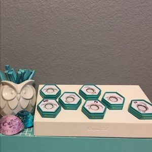 Limited edition pink origami owl faces