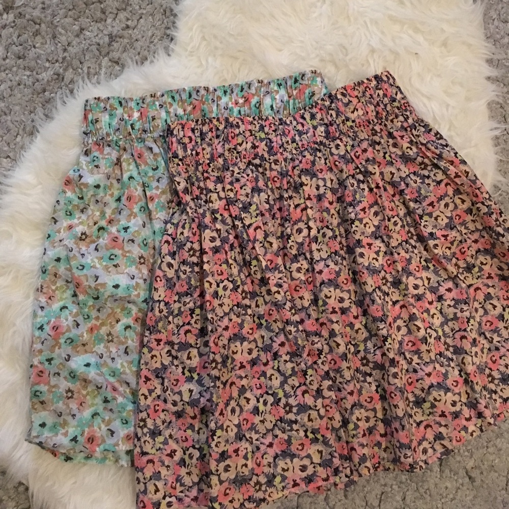 Lot of 2 H&M Floral Skirts