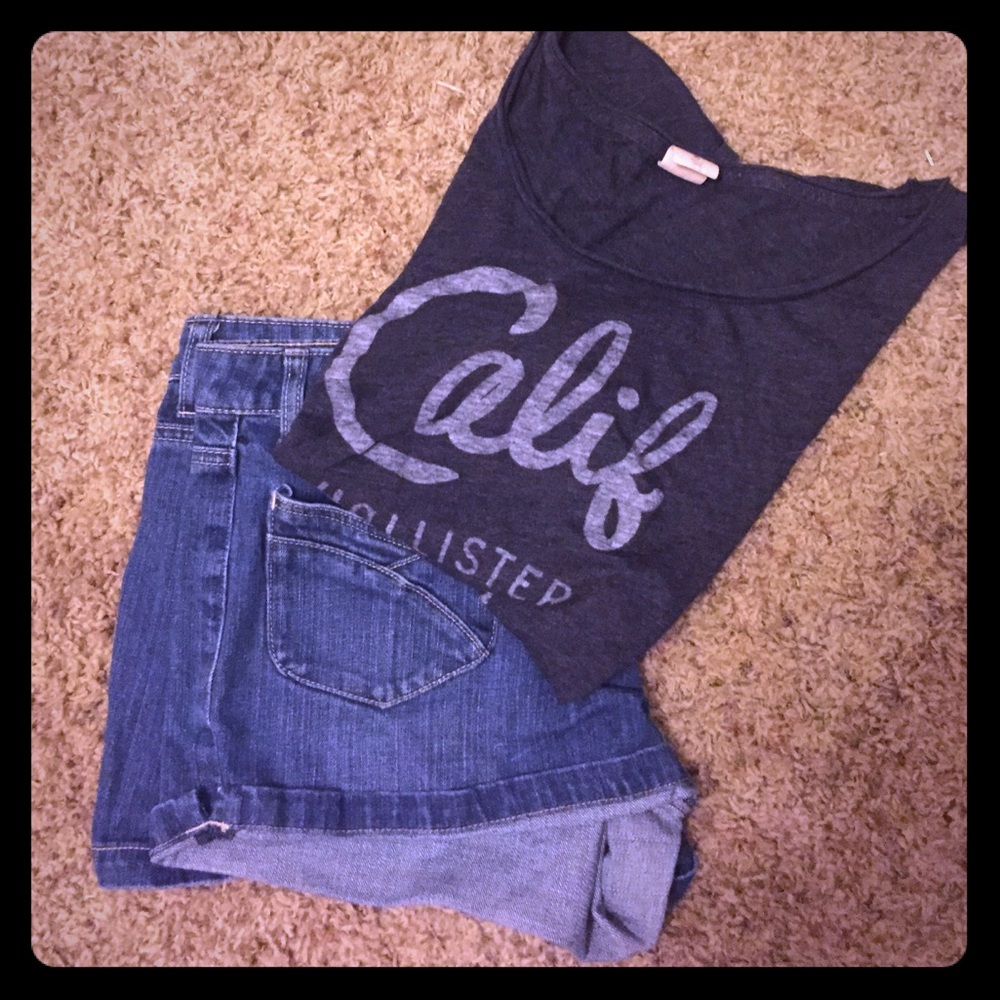 Blue jean shorts