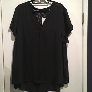 NWT black blouse - plus size