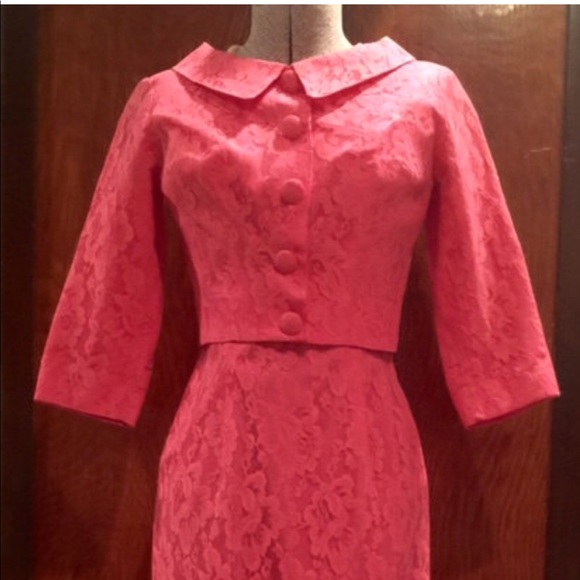 Rare SYLVIA ANN 1950's Dress & Matching Jacket Set - Picture 3 of 9
