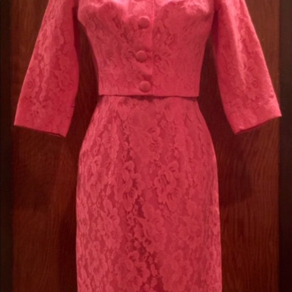 Rare SYLVIA ANN 1950's Dress & Matching Jacket Set - Picture 5 of 9