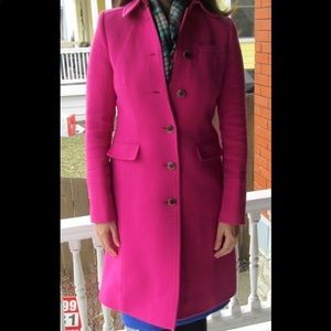 Fuschia pink coat by Jcrew