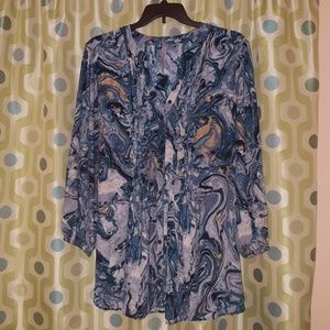 Melissa McCarthy Seven7 Pintuck Blouse - 3X
