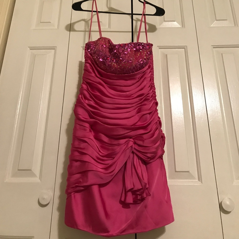 Bright pink party dress