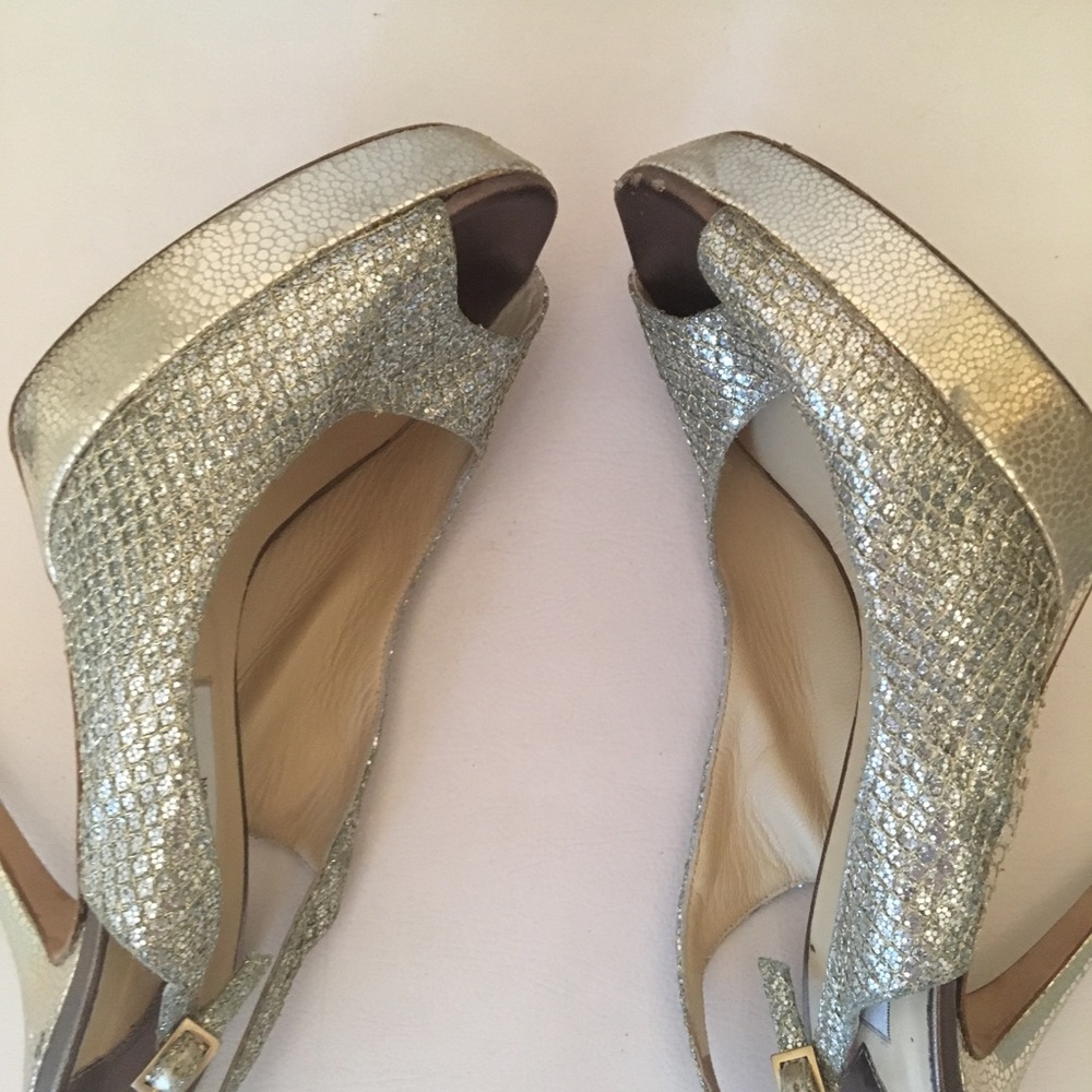 Used Jimmy Choo "nova" size 39 peep toe - Picture 2 of 8