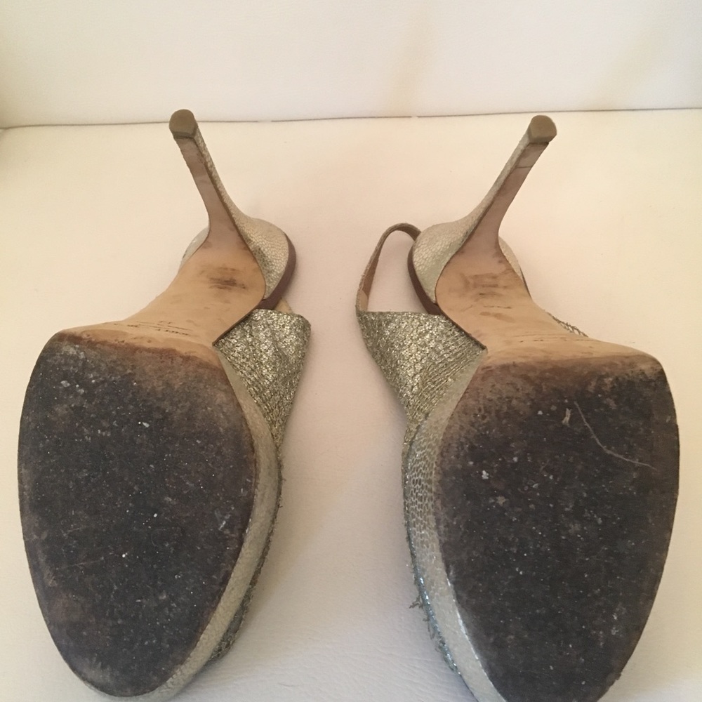 Used Jimmy Choo "nova" size 39 peep toe - Picture 7 of 8