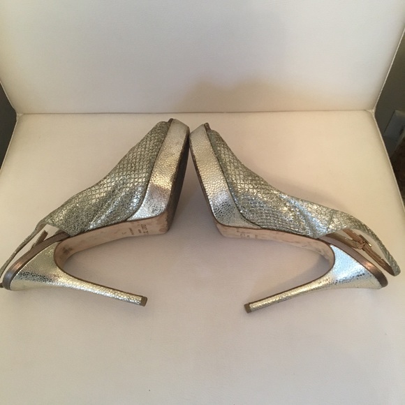 Used Jimmy Choo "nova" size 39 peep toe - Picture 4 of 8