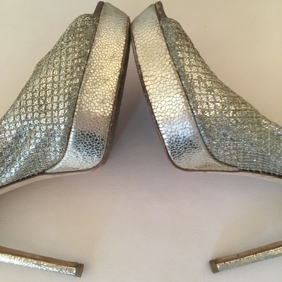 Used Jimmy Choo "nova" size 39 peep toe - Picture 5 of 8