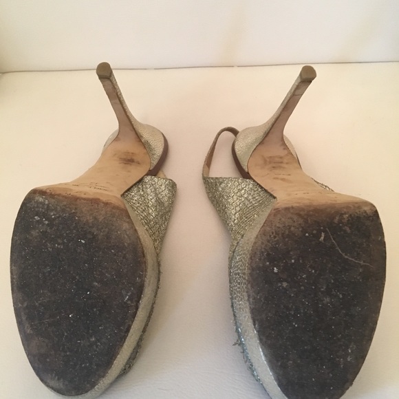 Used Jimmy Choo "nova" size 39 peep toe - Picture 7 of 8