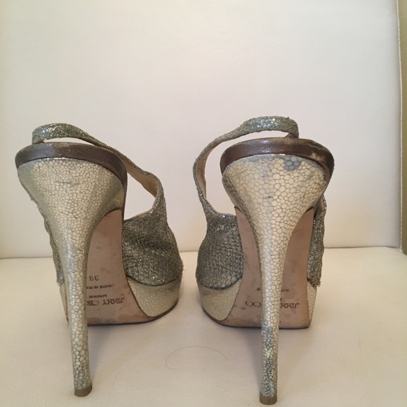 Used Jimmy Choo "nova" size 39 peep toe - Picture 8 of 8