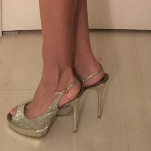 Used Jimmy Choo "nova" size 39 peep toe - Picture 3 of 8