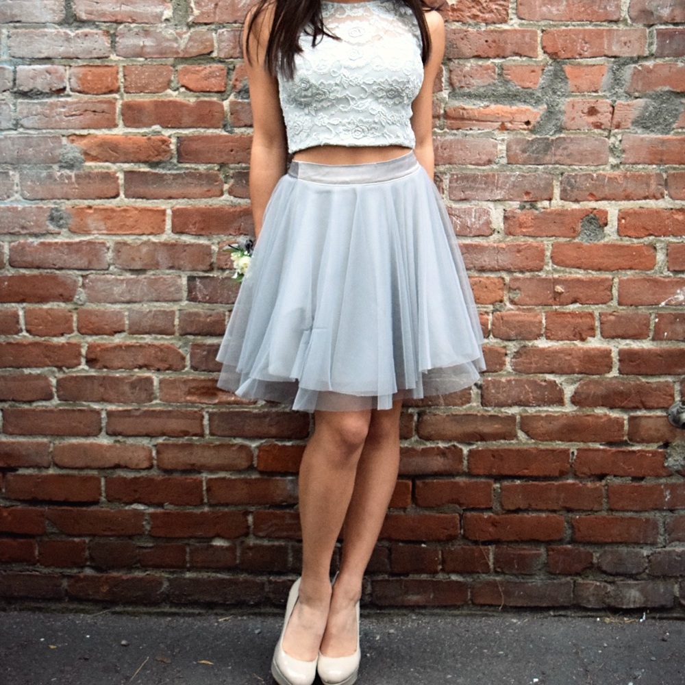 Silver Lace Two-Piece Dress (Windsor)