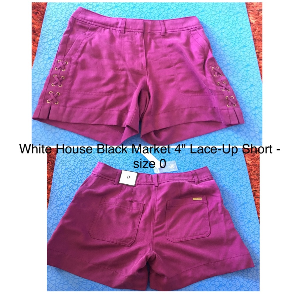 White House Black Market 4" Lace-Up Short - 0